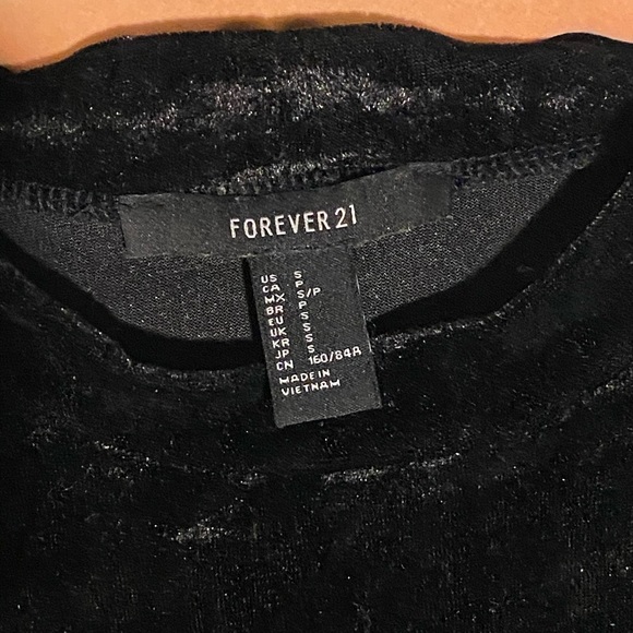 Velvet Black Mini Dress with Silt in Front - Picture 5 of 5